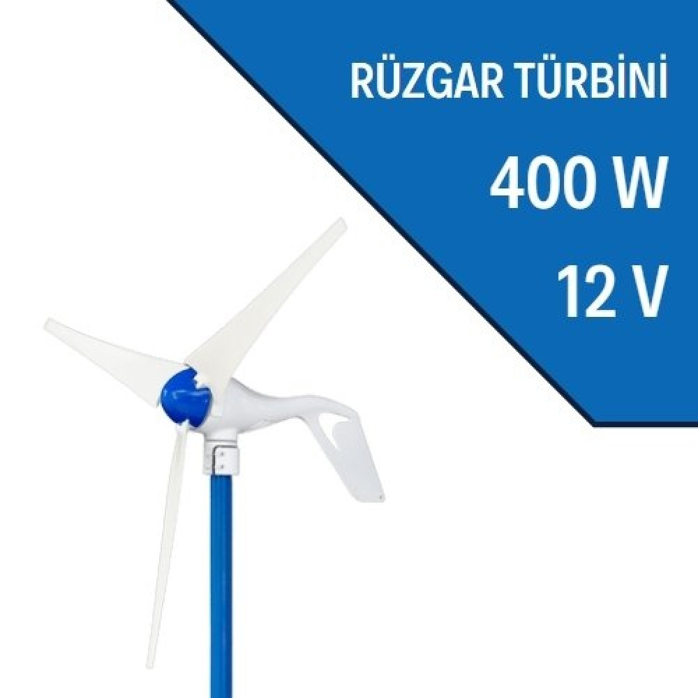 400W Rüzgar Türbini 12V + Şarj Kontrol Cihazı Lexron