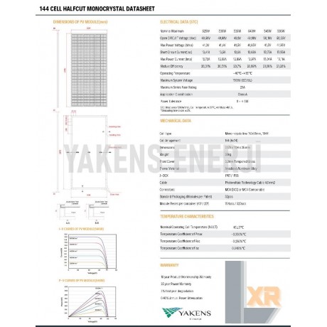 550W Half Cut Monokristal Güneş Paneli Lexron