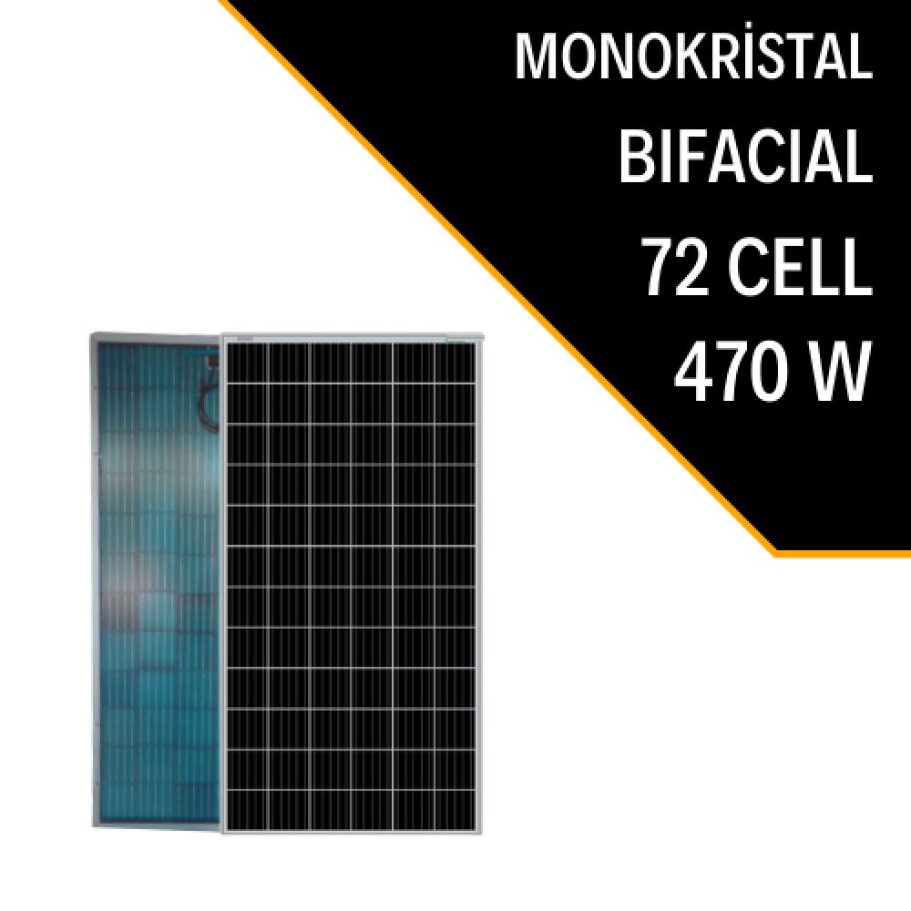 470 Watt 12V Bıfacıal Monokristal Güneş Paneli Lexron