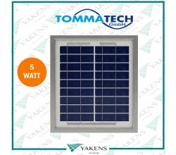 5 Watt 12V Polikristal Güneş Paneli Tommatech 