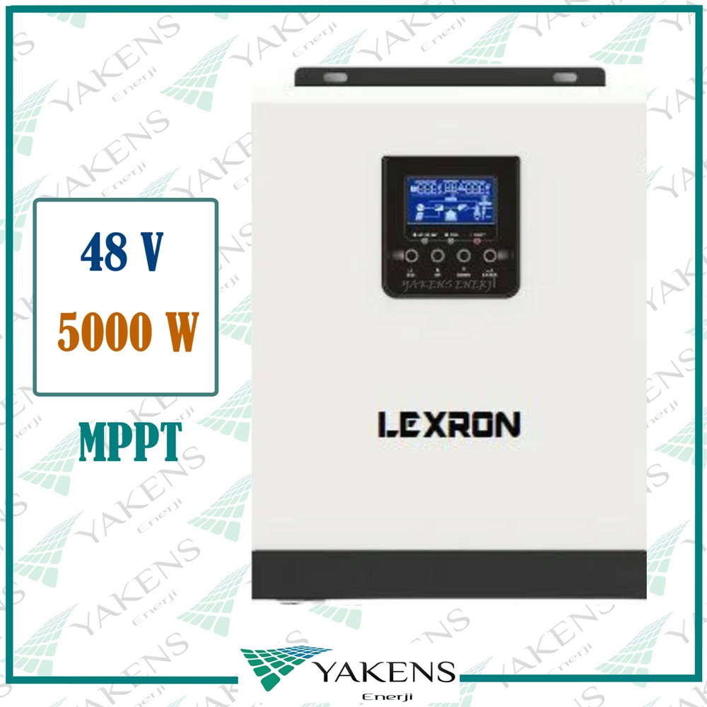 5000W 48V Tam Sinüs Akıllı İnverter 60A MPPT Şarjlı Lexron