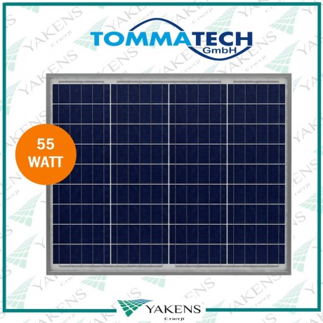 55 Watt Polikristal Güneş Paneli Tommatech