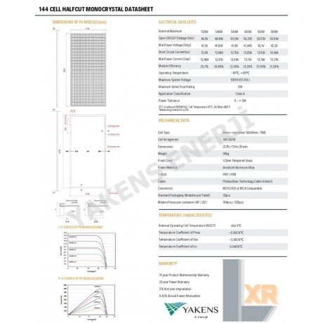 560W Half Cut Monokristal Güneş Paneli Lexron