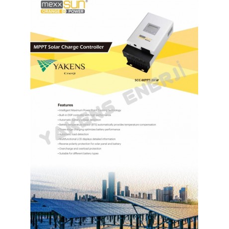 60 Amper Mppt 12/24/48V Solar Şarj Cihazı Mexxsun  (SCC-MPPT-3K)