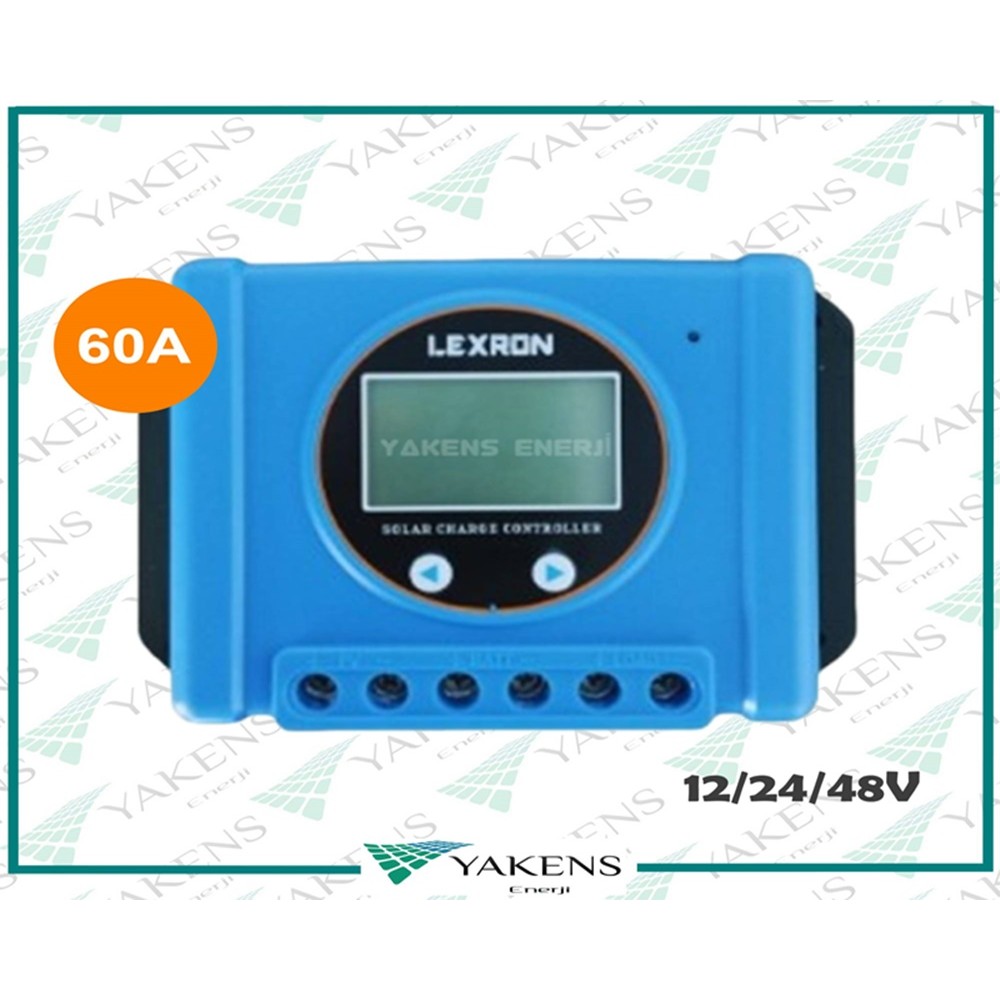 60 Amper 12/24/48V Solar Pwm Şarj Kontrol Cihazı Lexron