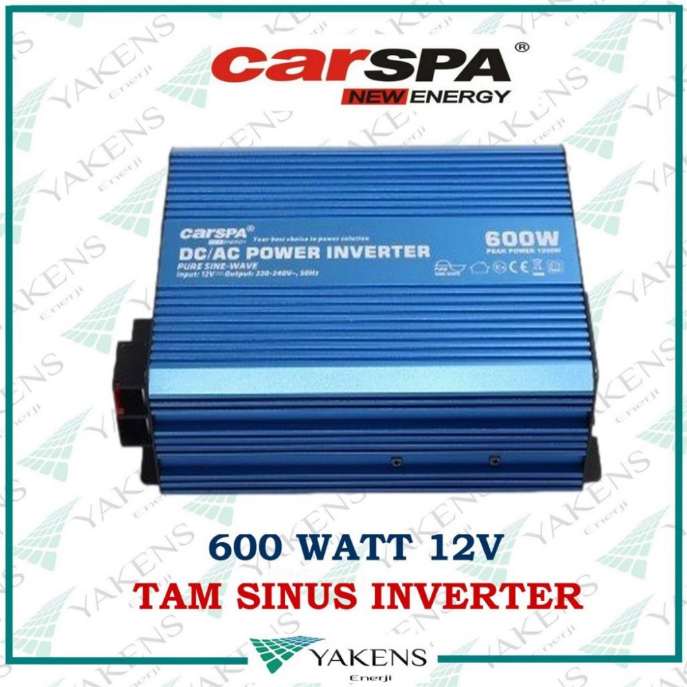 600 Watt 12V Tam Sinüs İnverter Carspa