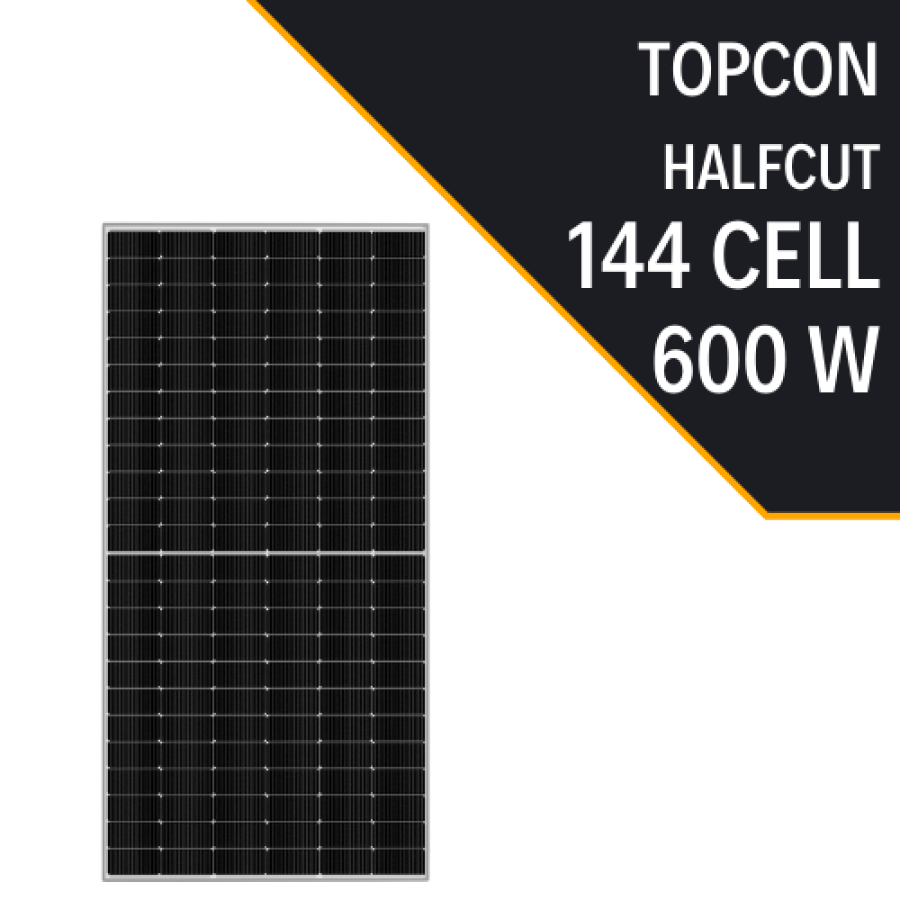 600 Watt Topcon Half Cut Monokristal Güneş Paneli Lexron