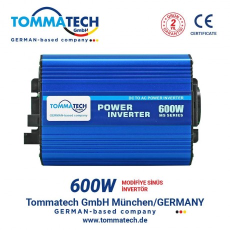 600W 12V Modifiye Sinüs İnverter Tommatech