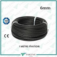 6MM SOLAR KABLO SİYAH 