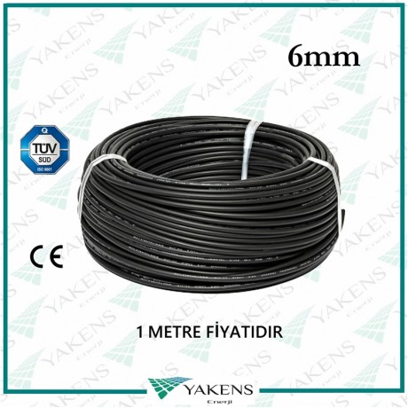 6MM SOLAR KABLO SİYAH