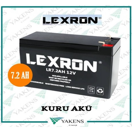 7.2 AH 12V Kuru Akü Lexron