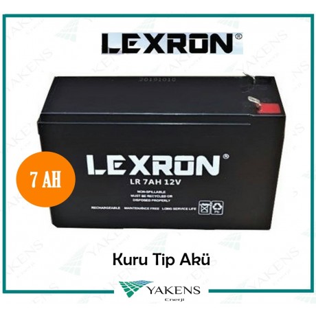 7 Ah 12V Kuru Akü Lexron