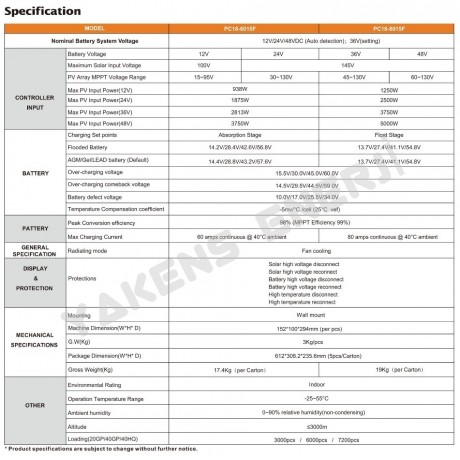 80 Amper Mppt 12/24/48V Solar Şarj Cihazı Lexron