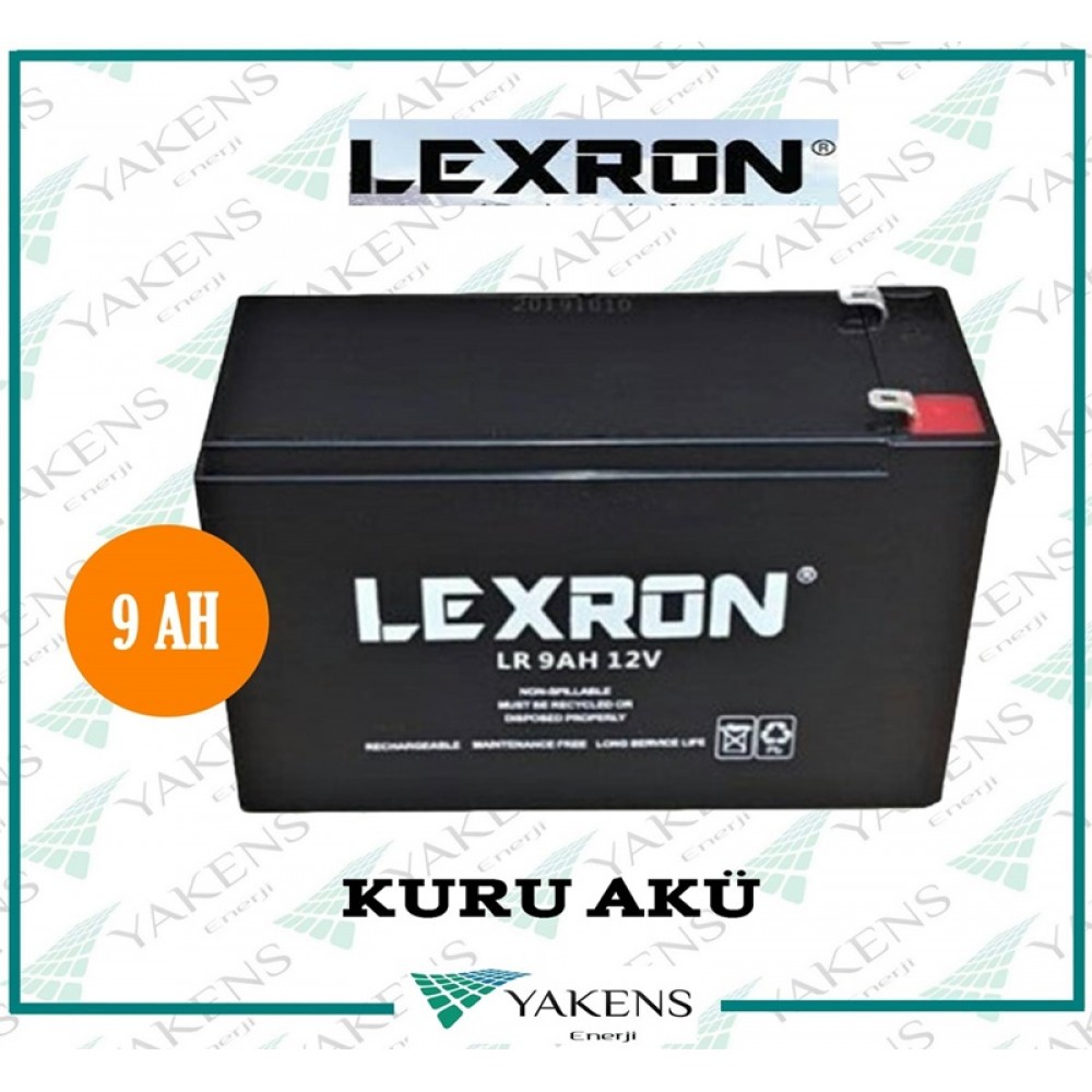 9 AH 12V Kuru Akü Lexron