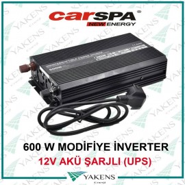 Carspa 12V 600 W Şarjlı Modifiye Sinüs Inverter