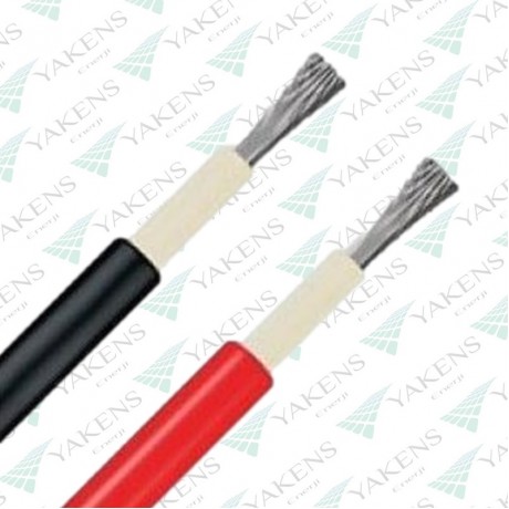 Solar Kablo (1m+1m) 2 Metre 4mm Güneş Paneli Kablo Seti Siyah Kırmızı