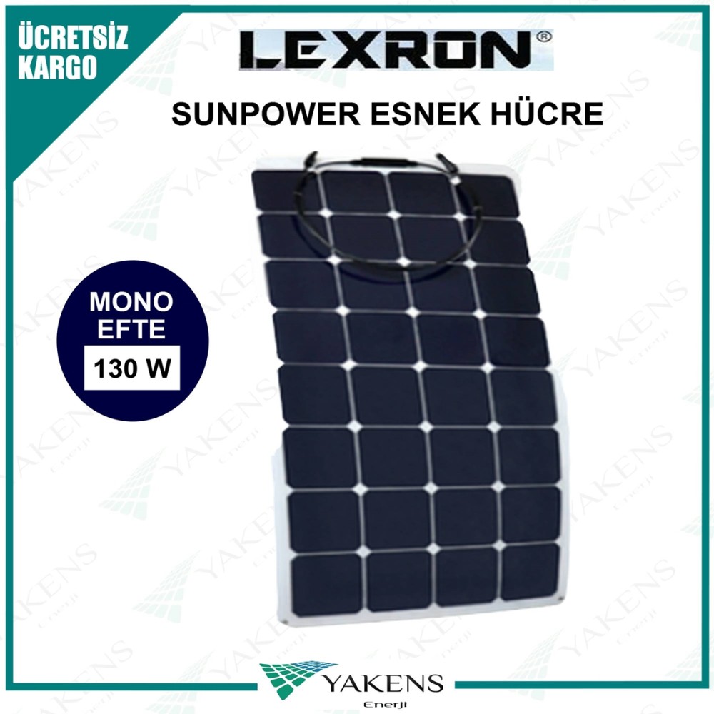 130 Watt Efte Esnek Güneş Paneli Lexron 