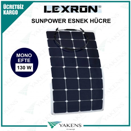 130 Watt Efte Esnek Güneş Paneli Lexron