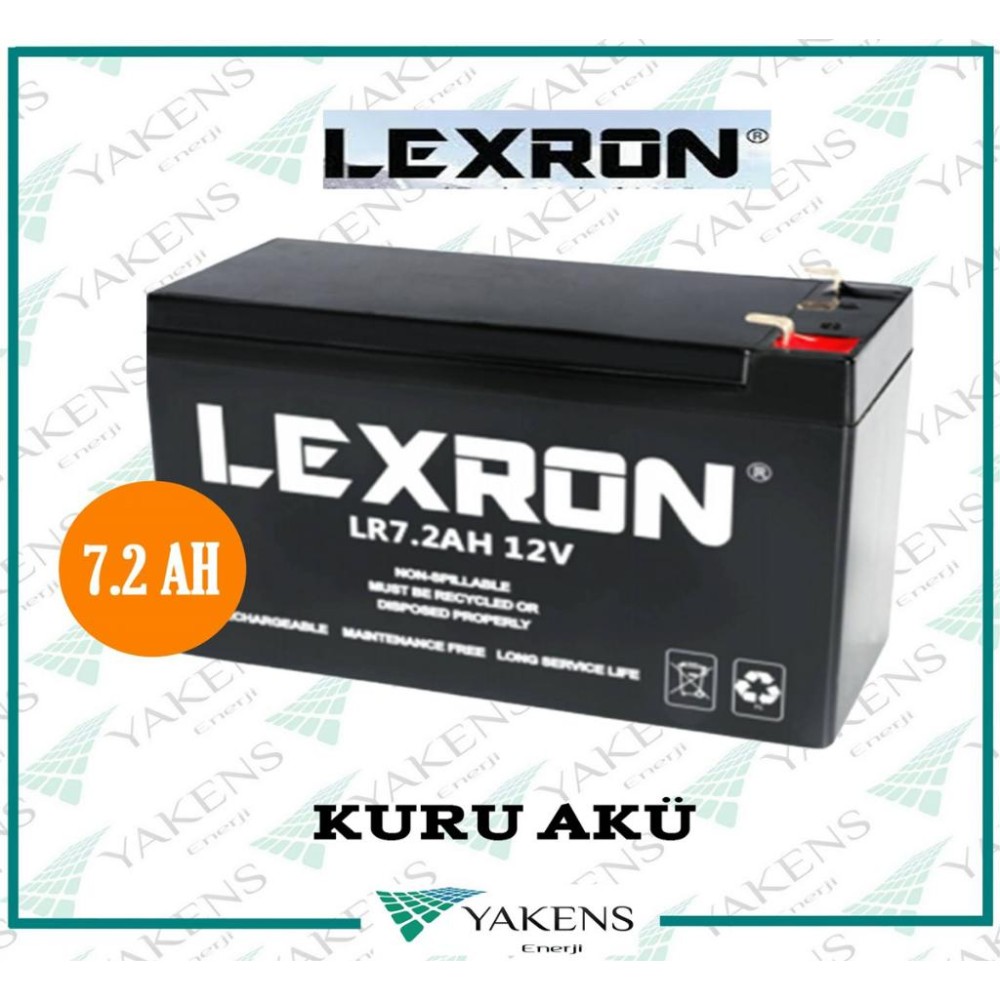 Lexron 7.2 AH 12V Kuru Akü