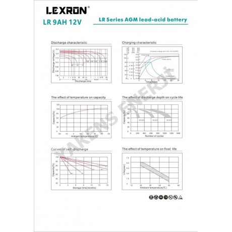 9 AH 12V Kuru Akü Lexron