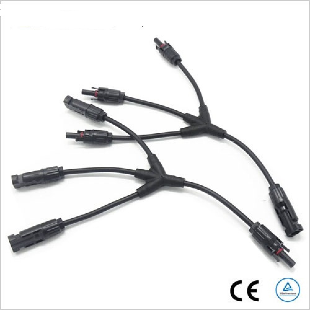 MC4 Konnektör Kablolu Üçleme Bağlantı Seti (1 Dişi 1 Erkek)