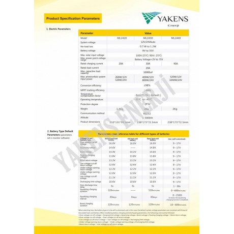 20 Amper Mppt 12/24V Solar Şarj Cihazı Mexxsun