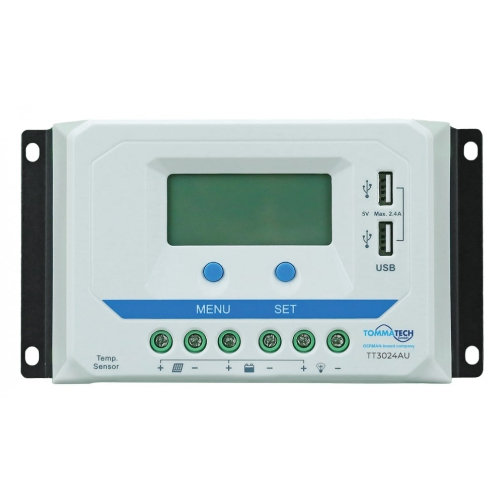 Tommatech 30A 12/24V 2USB PWM Şarj Kontrol Cihazı