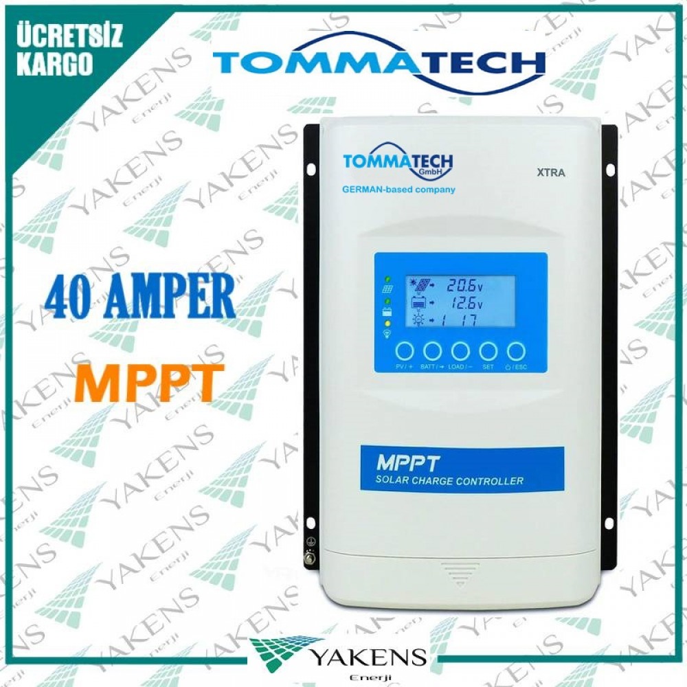 Tommatech 40A-100V 12/24 MPPT Şarj Kontrol Cihazı