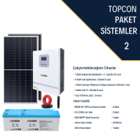 Küçük Ev Paketi Topcon Monokristalli Bağ Evi Hazır Solar (Paket 2) 